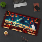 Retro Diner Looking into Space desk mat — product mockup 3