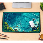 Turquoise Coastline from Above desk mat — product mockup 1