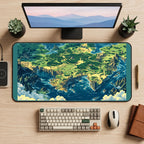 Floating Fantasy World Map desk mat — product mockup 2