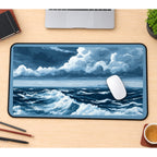 Blue Ocean beneath Storm Clouds desk mat — product mockup 1