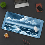 Blue Ocean beneath Storm Clouds desk mat — product mockup 3