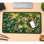 Pink Wildflowers across a Meadow desk mat — product mockup 1