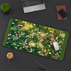 Pink Wildflowers across a Meadow desk mat — product mockup 3