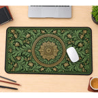 Round Medallion and Green Ivy desk mat — product mockup 1