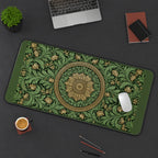 Round Medallion and Green Ivy desk mat — product mockup 3