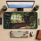 Forest Apothecary in Sunlight desk mat — product mockup 2
