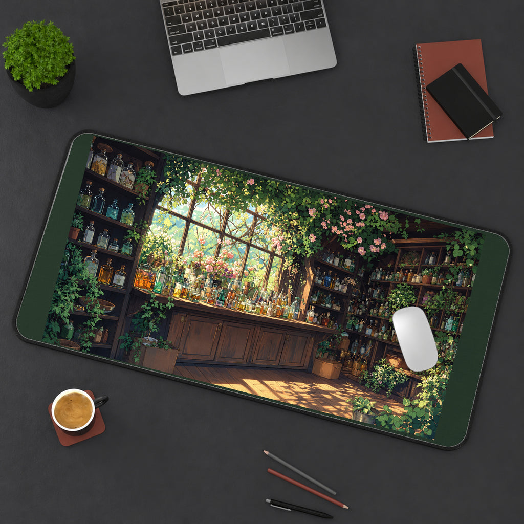 Forest Apothecary in Sunlight desk mat — product mockup 3
