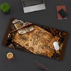Pirate Chart with Compass and Coins desk mat — product mockup 3