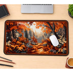 Rust Orange Forest Path desk mat — product mockup 1