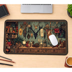 Norse Witchcraft Cabinet desk mat — product mockup 1