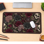 Dark Roses with Skulls and Moths desk mat — product mockup 1