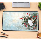 Silver Bells with Holly and Frost desk mat — product mockup 1