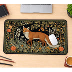 Red Fox in a Flowering Wood desk mat — product mockup 1