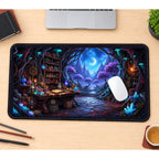 Wizard Study and Moonlit Woods desk mat — product mockup 1