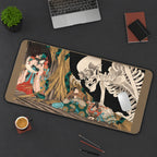 Giant Skeleton behind a Screen desk mat — product mockup 3