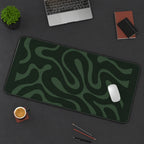 Soft Green Winding Lines desk mat — product mockup 3