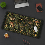 Mushrooms Moths and Crescent Moons desk mat — product mockup 3