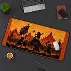 Goblin Horde beneath a Dragon Banner desk mat — product mockup 3
