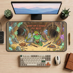 Tiny Goblin Doing Its Best desk mat — product mockup 2