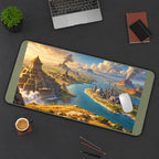 Ancient Temples and Future Cities desk mat — product mockup 3