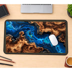 Blue River through Woodgrain Layers desk mat — product mockup 1