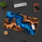 Blue River through Woodgrain Layers desk mat — product mockup 3