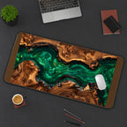 Emerald River and Walnut Tones desk mat — product mockup 3