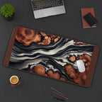 Black and White Marble River desk mat — product mockup 3