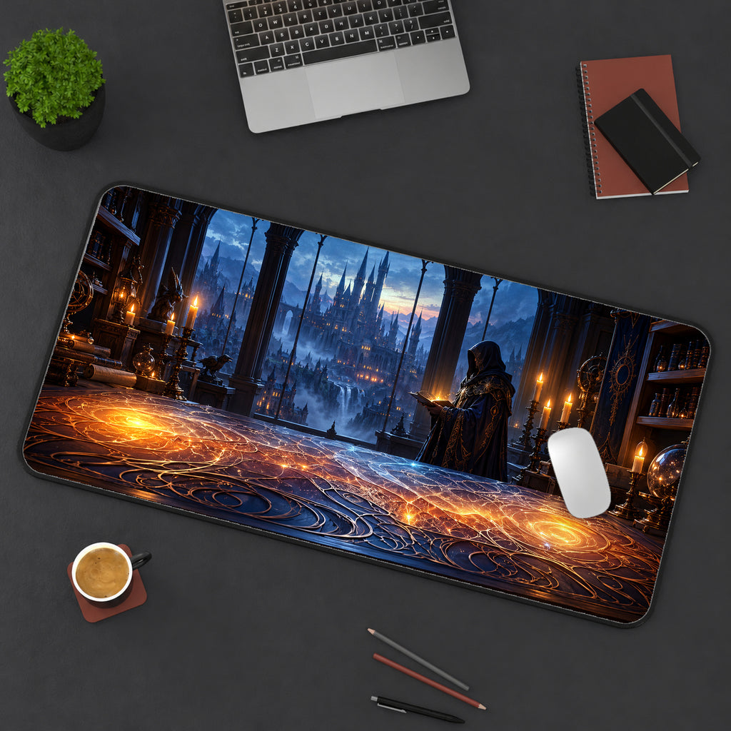 Wizard's Moonlit Studio Desk Mat — product mockup 3