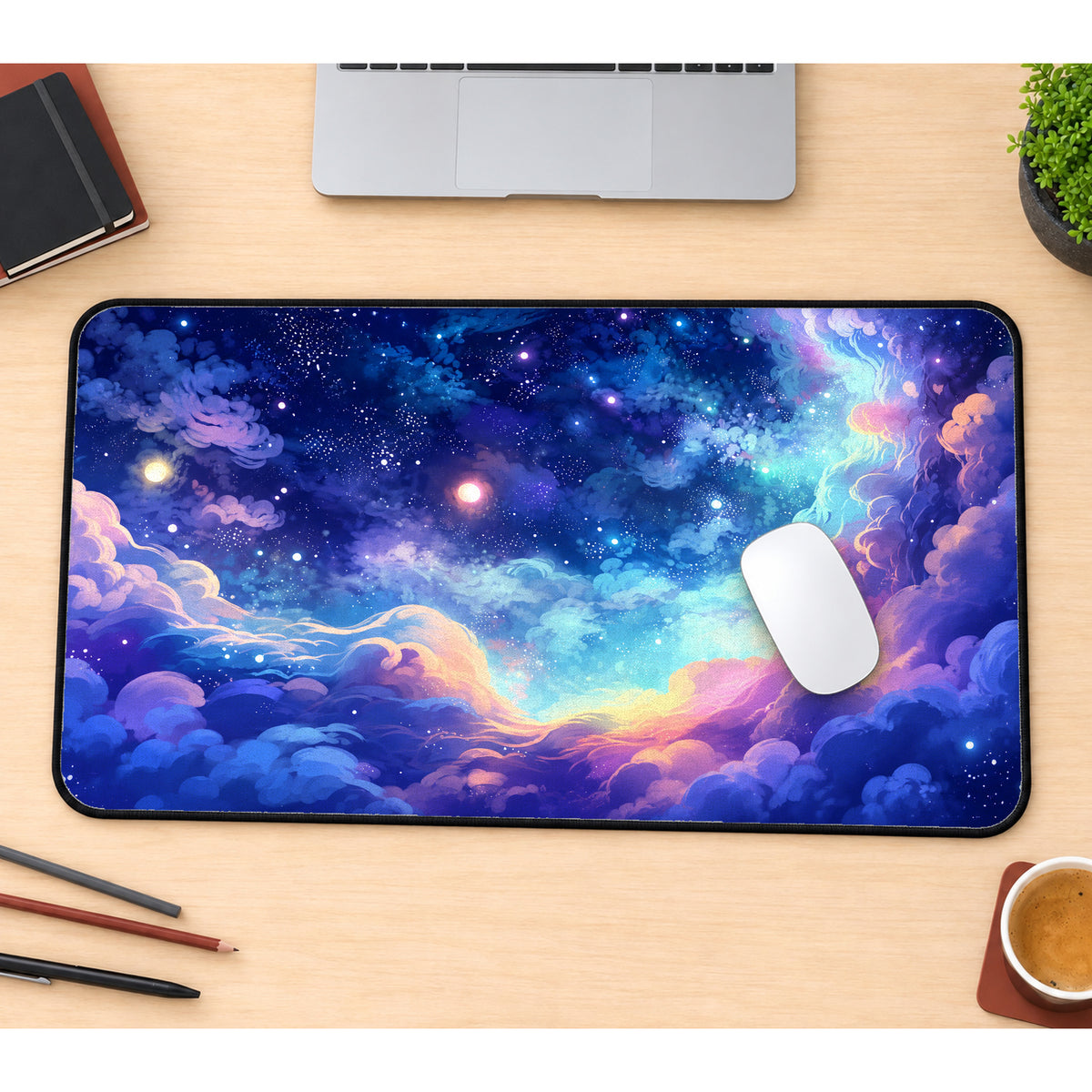 Pastel Deep Space Desk Mat — product mockup 1