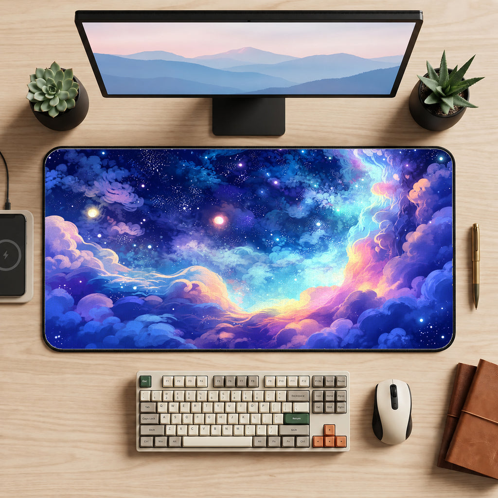 Pastel Deep Space Desk Mat — product mockup 2