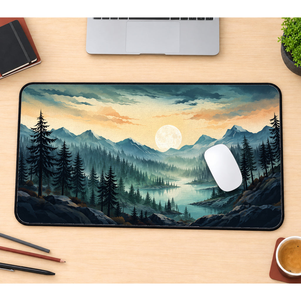 Foggy Pine Valley Desk Mat — product mockup 1