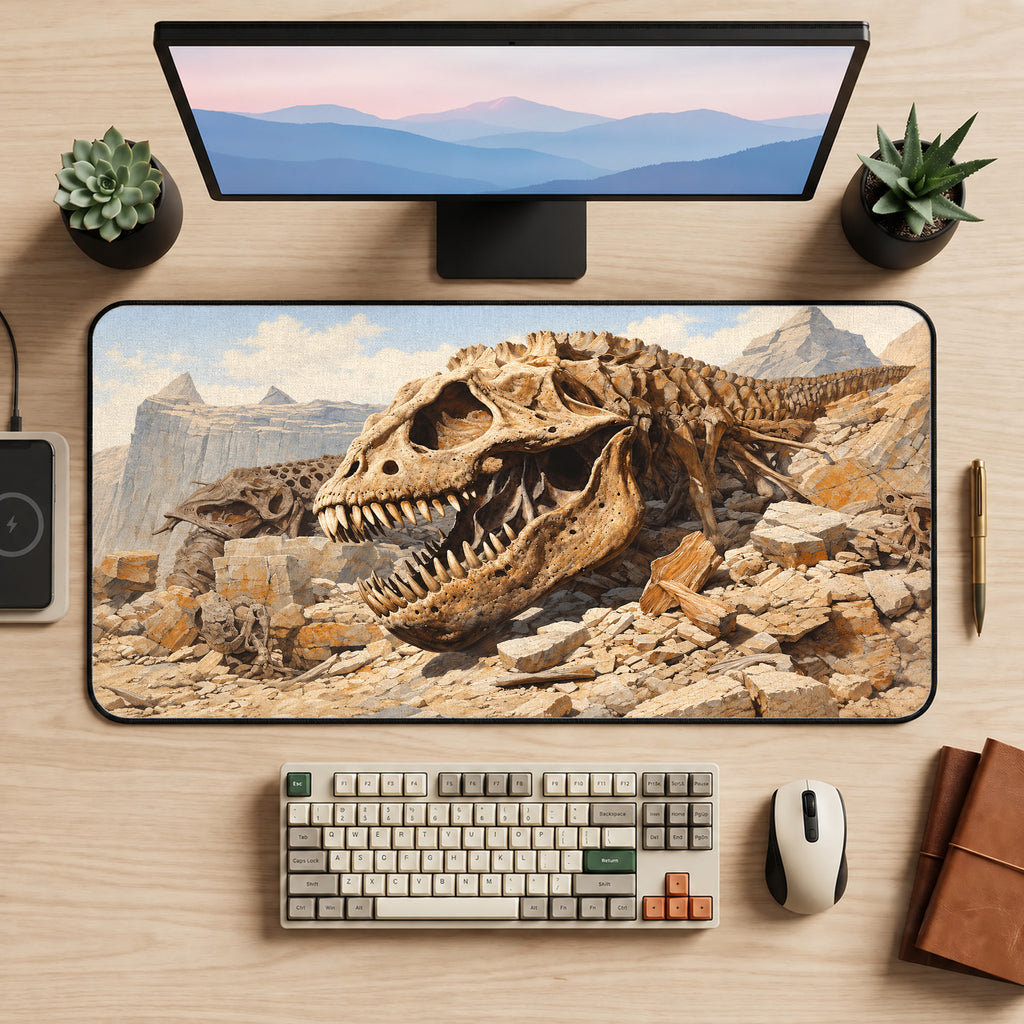 Dinosaur Fossil Discovery Desk Mat — product mockup 2