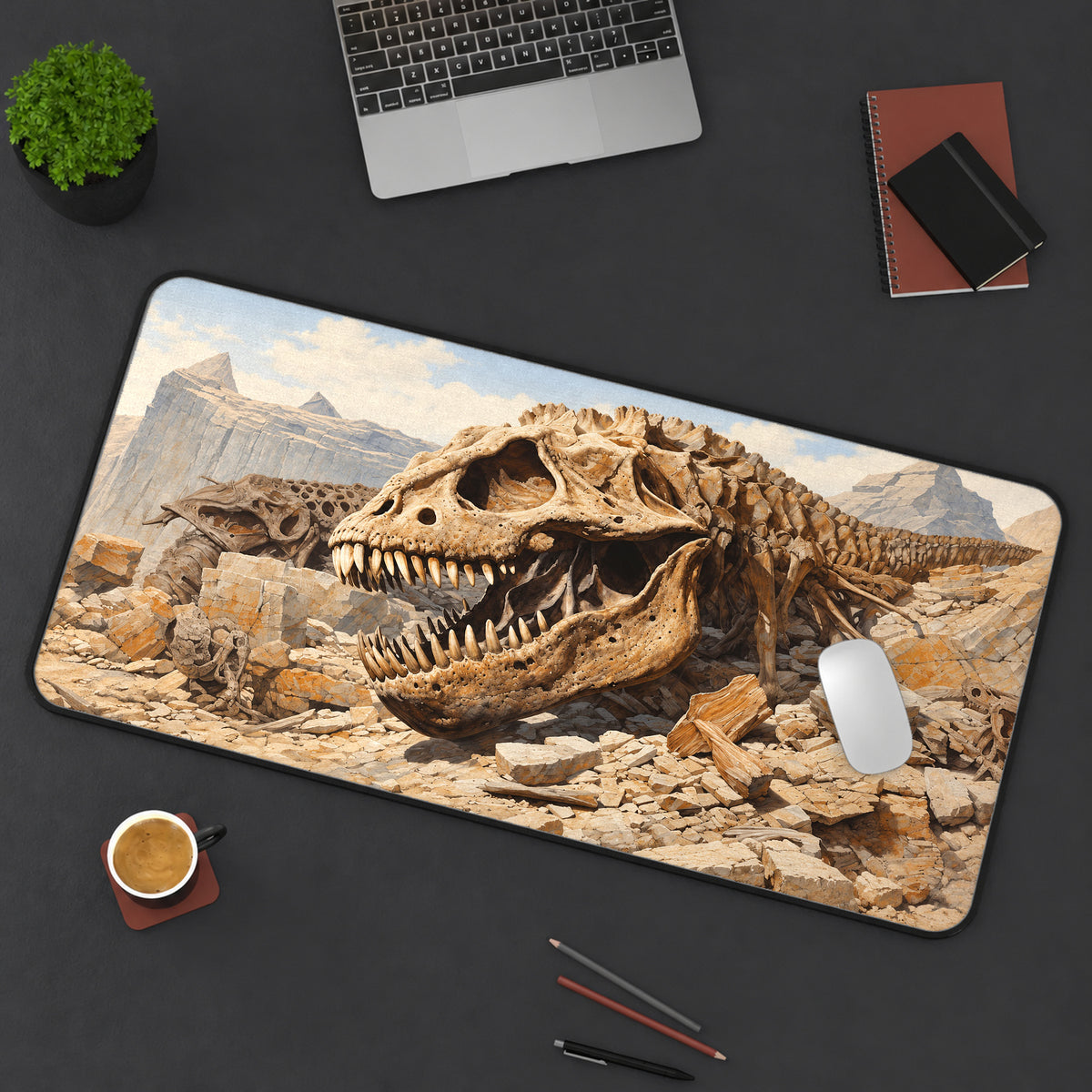 Dinosaur Fossil Discovery Desk Mat — product mockup 3