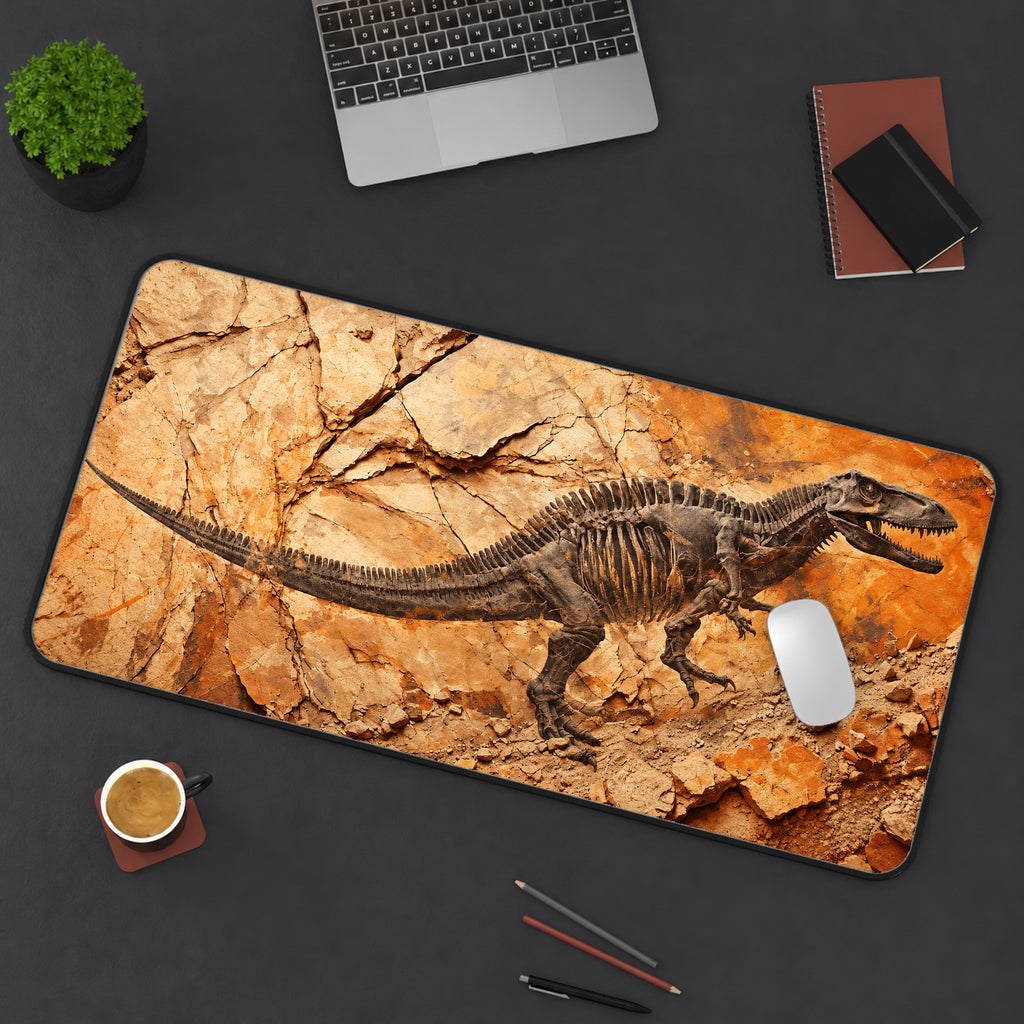 Prehistoric Dinosaur Fossil Desk Mat — product mockup 3
