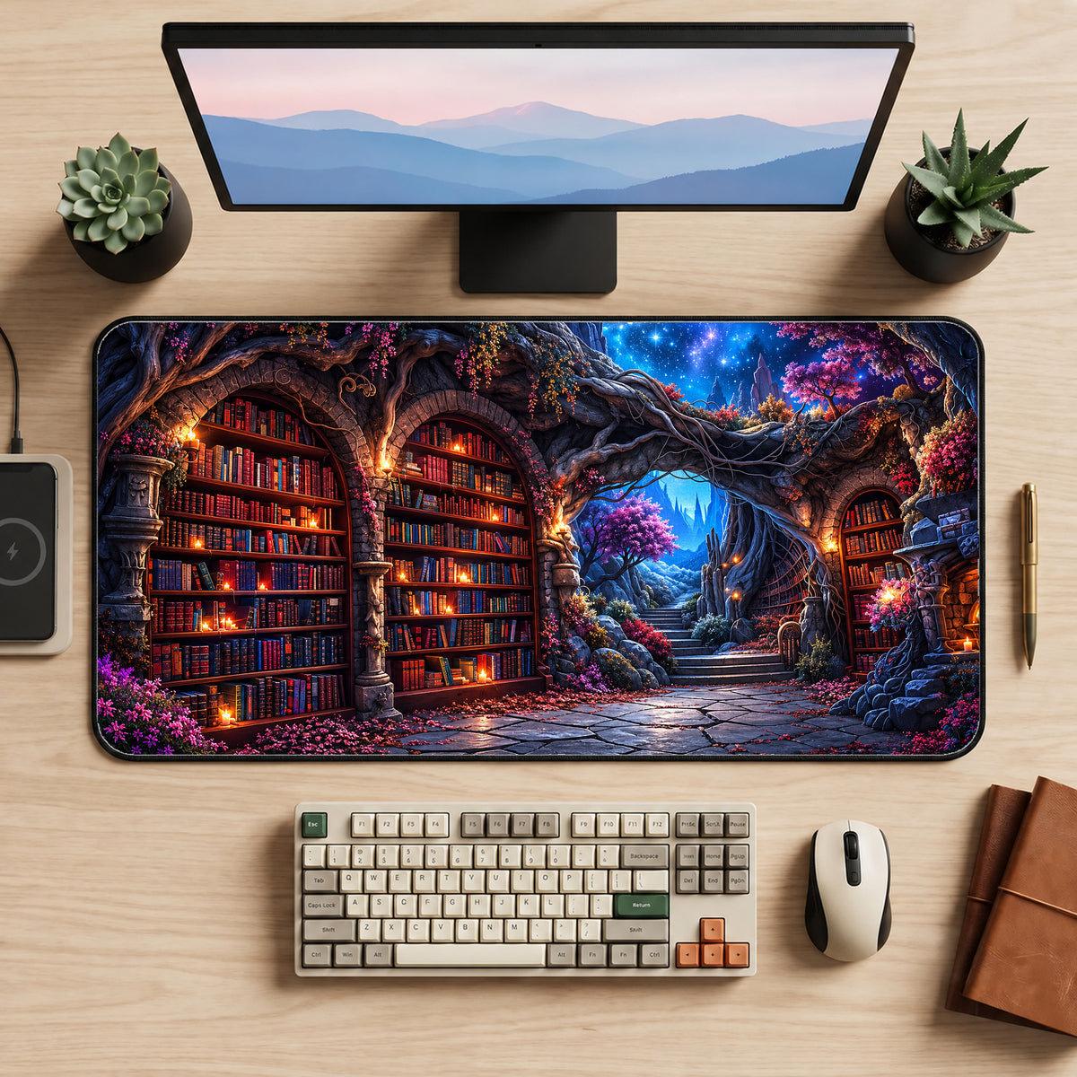 Enchanted Tree Archive Desk Mat — product mockup 2