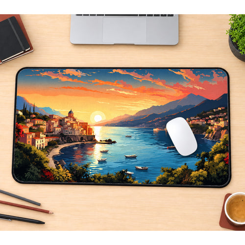 Amalfi Coast Sunset Desk Mat — product mockup 1