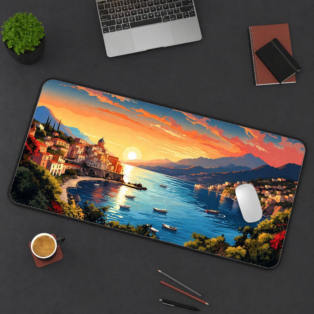 Amalfi Coast Sunset Desk Mat — product mockup 3