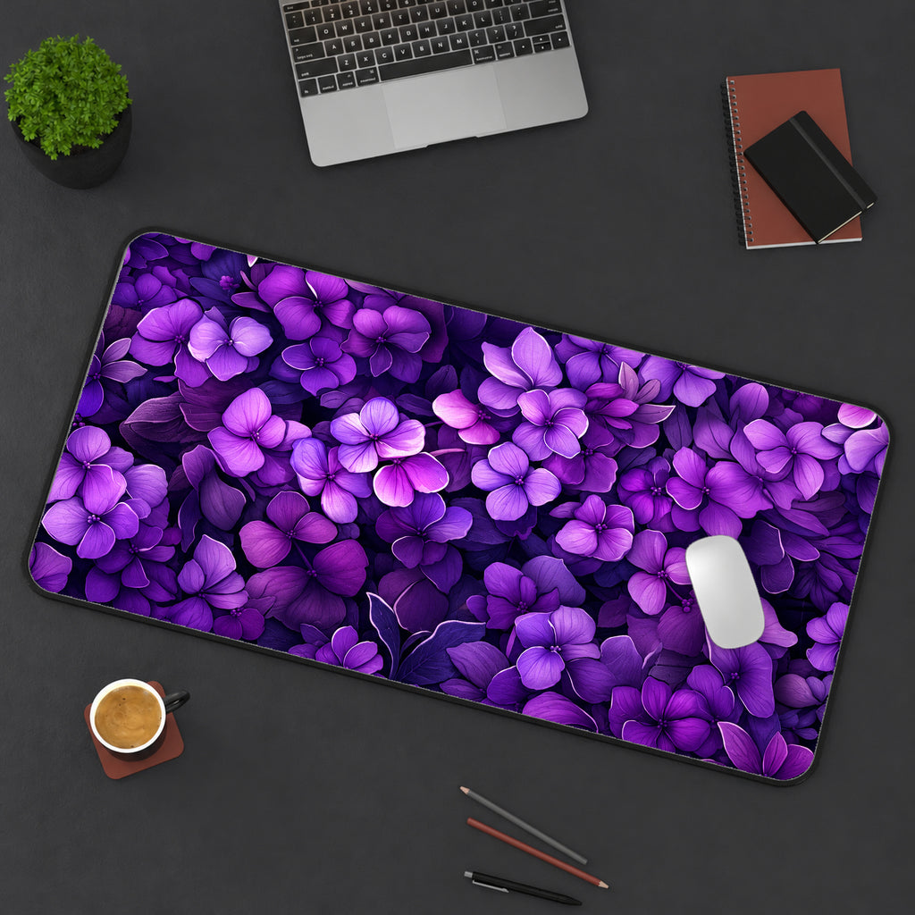 African Violet Flowers Desk Mat — product mockup 3