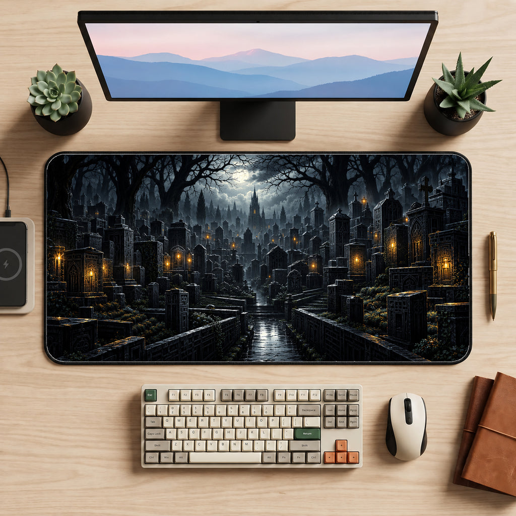Forgotten Graveyard Desk Mat — product mockup 2