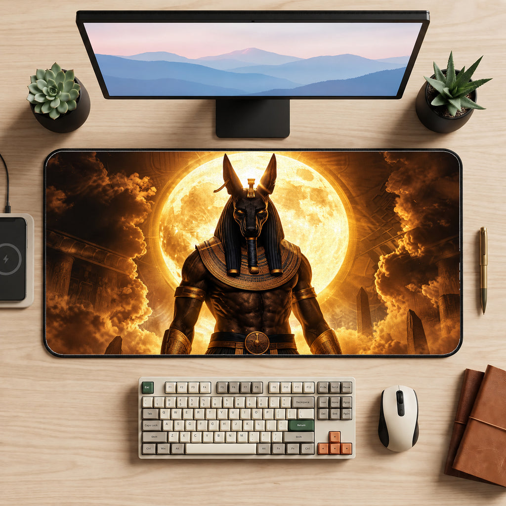 Ancient Egyptian Guardian Desk Mat — product mockup 2