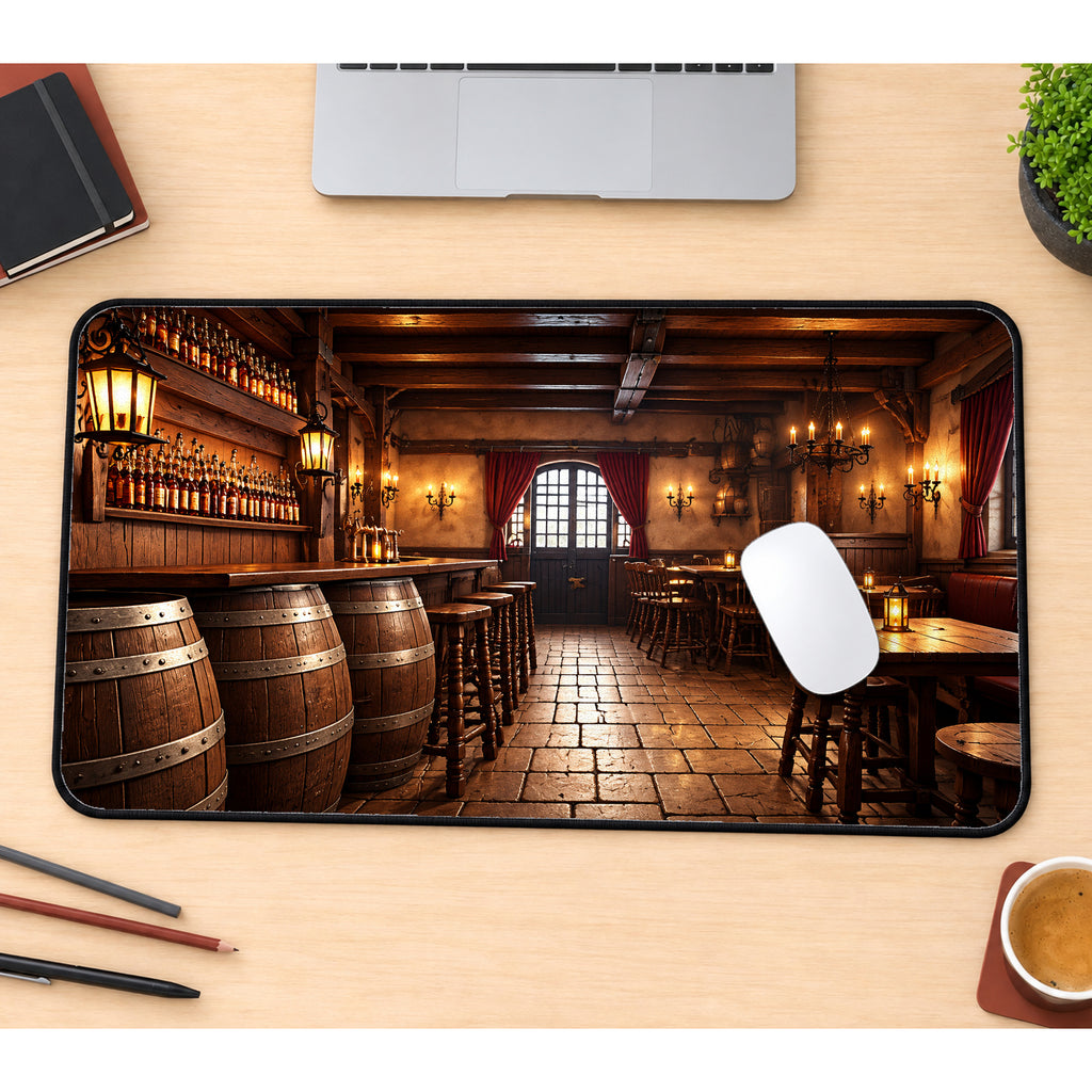 Rustic Tavern Desk Mat — product mockup 1