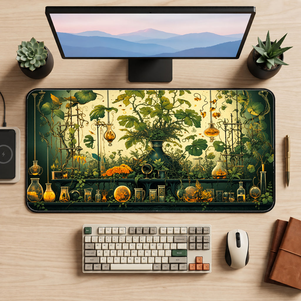 Botanical Potions Studio Desk Mat — product mockup 2