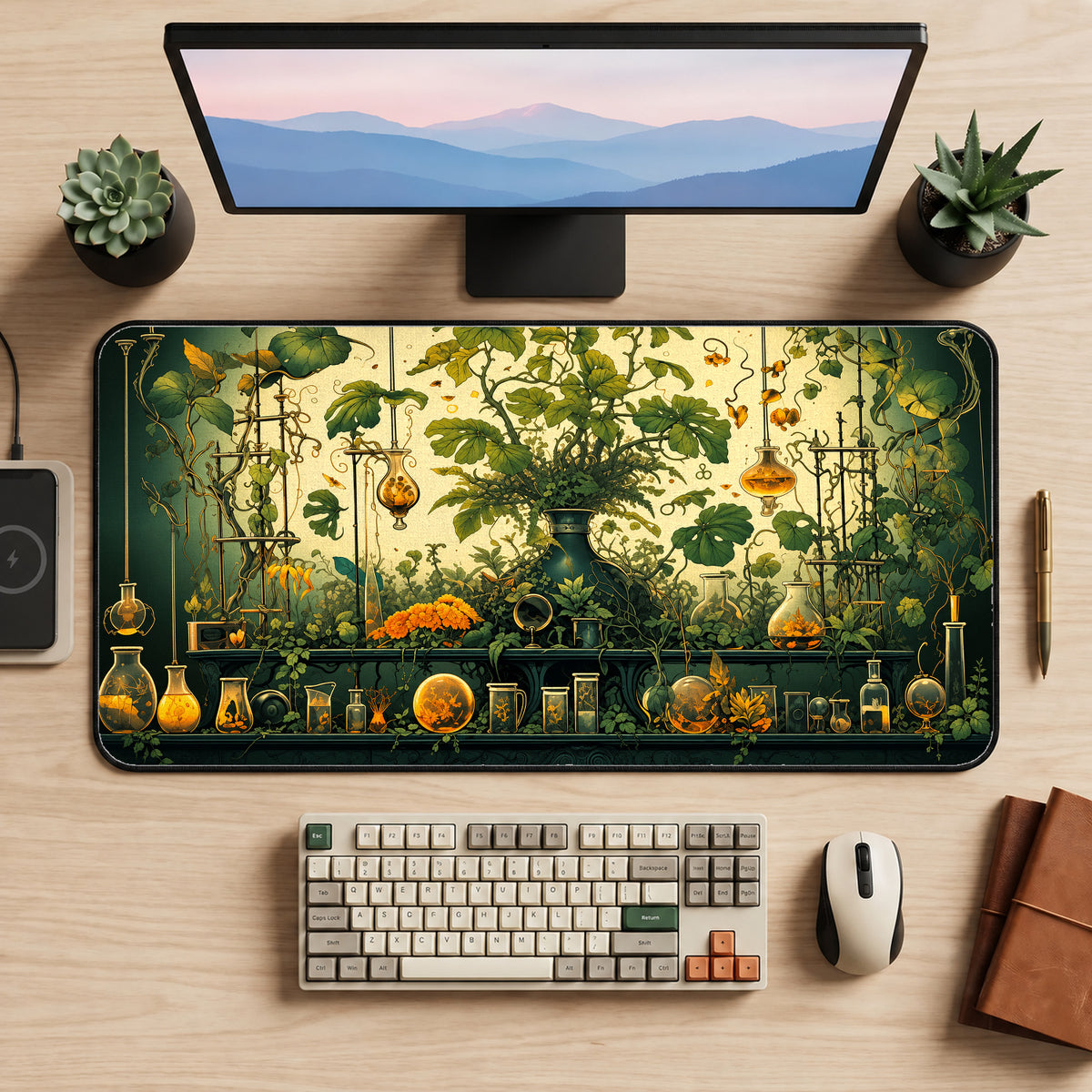 Botanical Potions Studio Desk Mat — product mockup 2