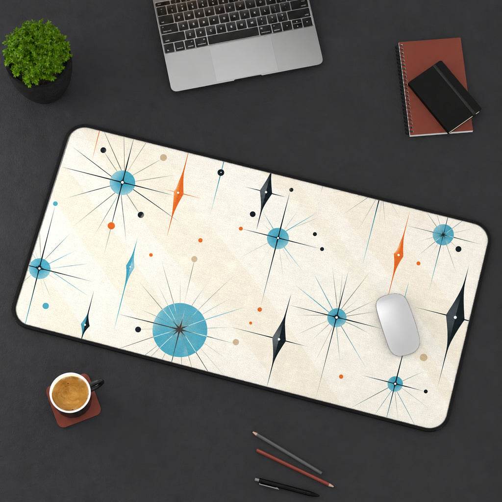 Mid-Century Atomic Diamonds Desk Mat — product mockup 3