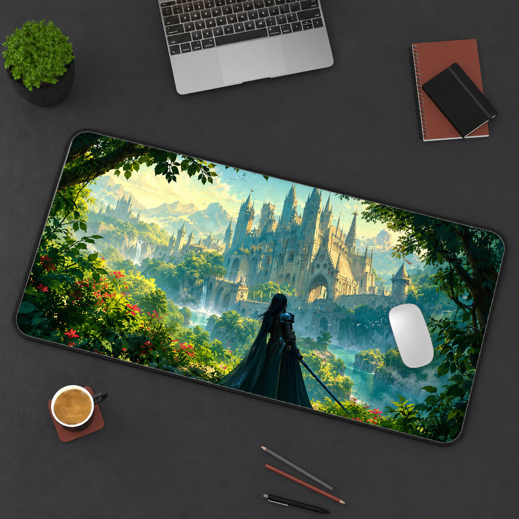 Fantasy Castle Quest Desk Mat — product mockup 3