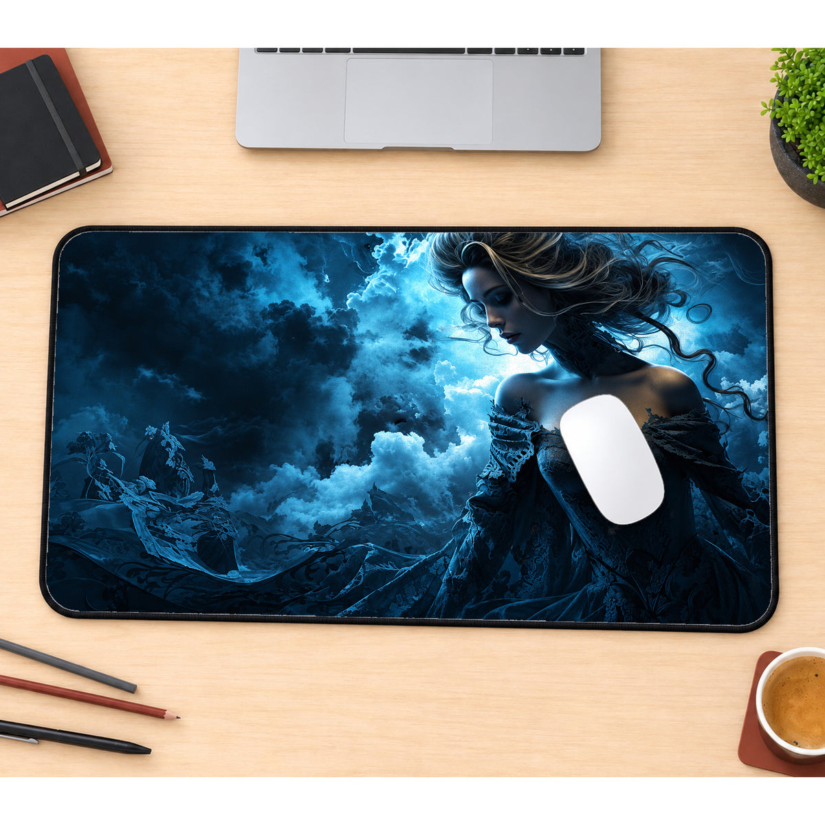 Moonlit Ocean Dream Desk Mat — product mockup 1