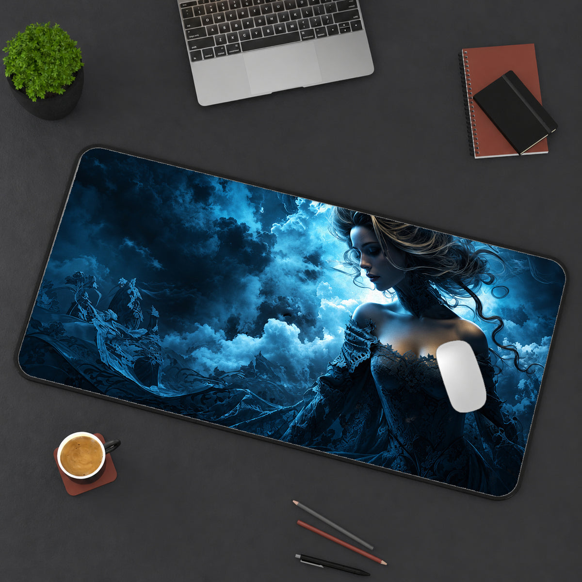 Moonlit Ocean Dream Desk Mat — product mockup 3