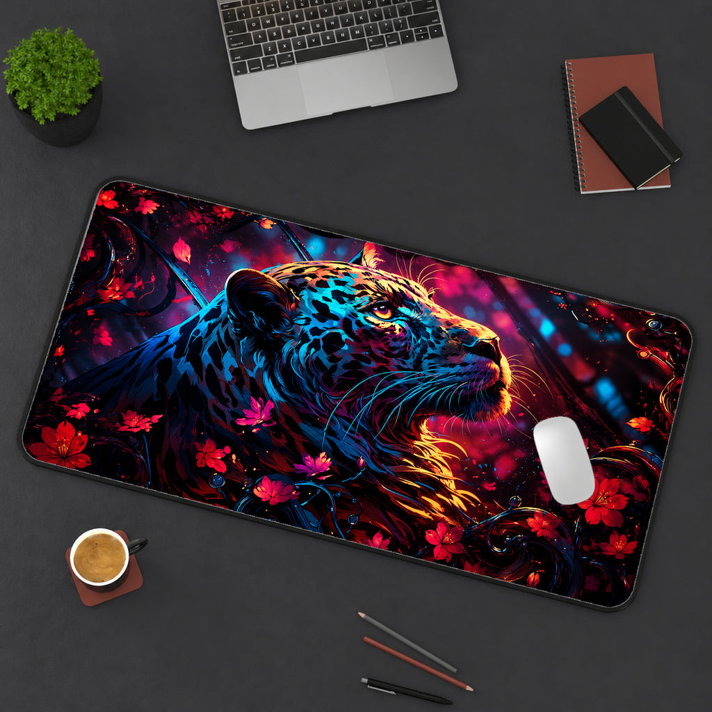 Colorful Leopard Desk Mat — product mockup 3