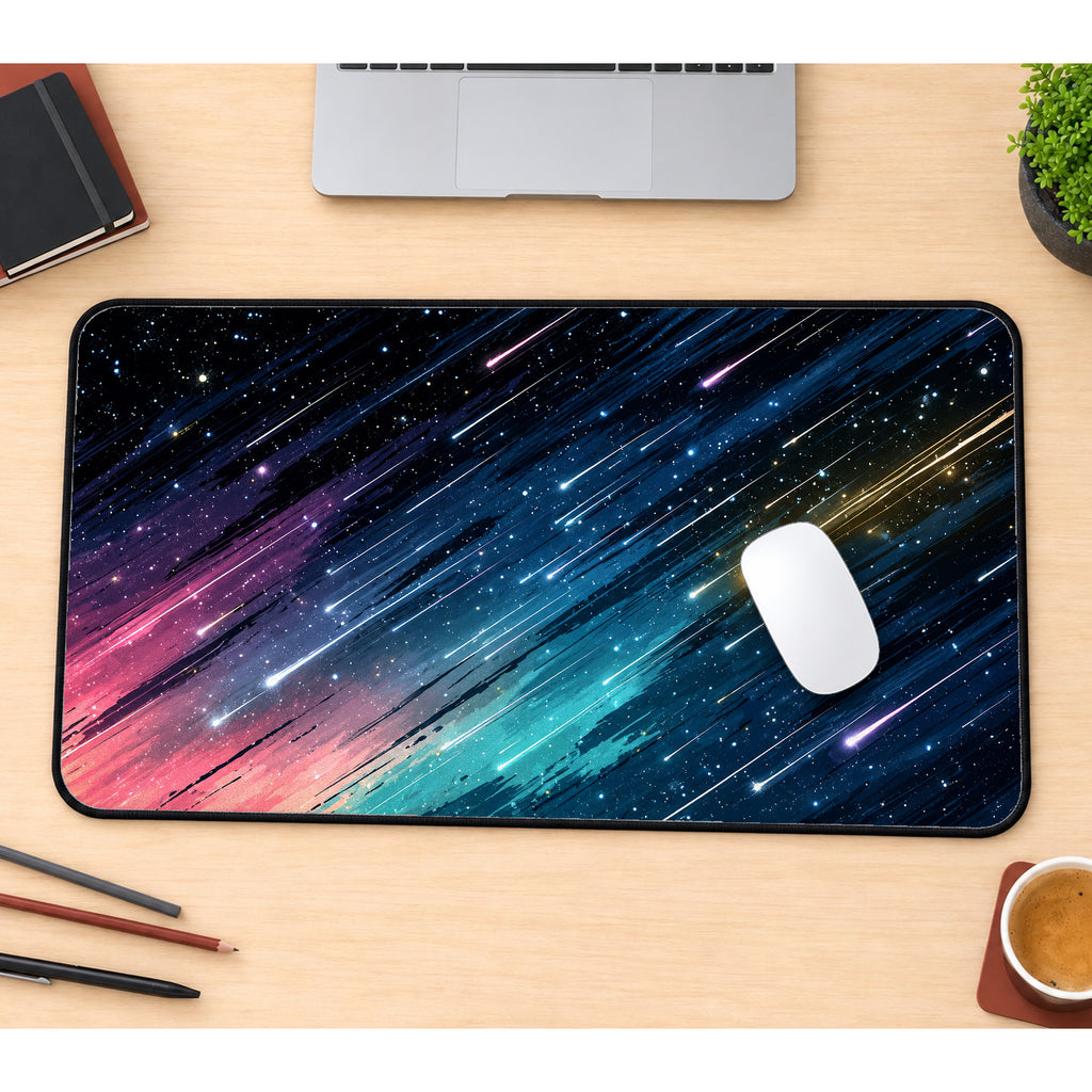 Cosmic Meteor Shower Desk Mat — product mockup 1